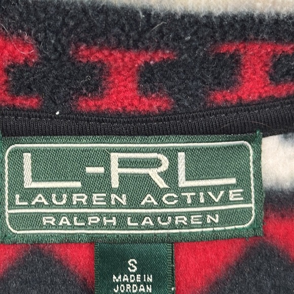 L-R-L Lauren Active Ralph Lauren Fleece Full Zip Sweater with Knit Sleeves - Picture 5 of 13